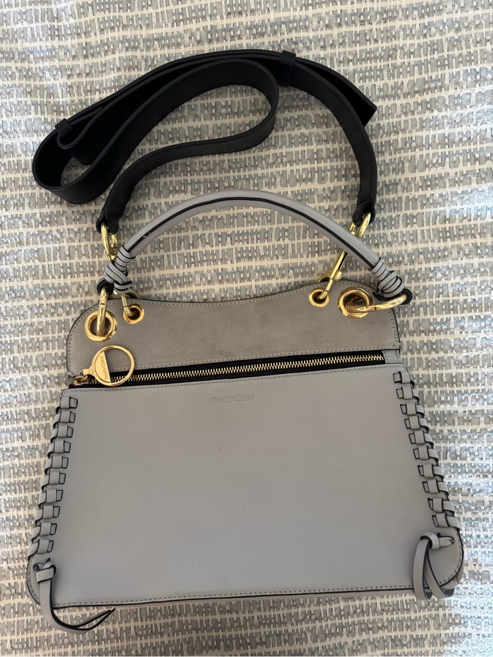 See by Chloe Faye Day leather and suede grey